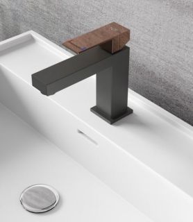 Смеситель для раковины NT Bagno Adigo GG NT9001GG серый/розовое золото