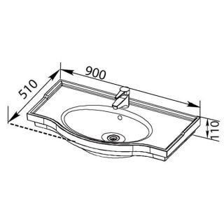 Раковина мебельная Shenxin Луис 176643 90 см