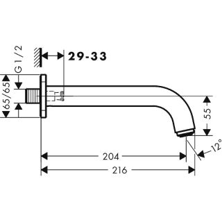 Излив для смесителя Hansgrohe Vernis Shape 71460670