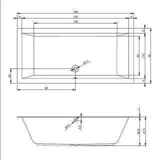 Акриловая ванна Riho Lugo B136001005 190х90см белый