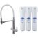 Смеситель для кухни Swedbe Selene Plus 8441K в комплекте с фильтром Аквафор Кристалл нержавеющая сталь/белый