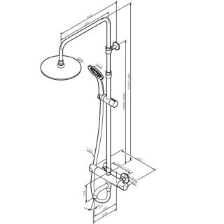 Душевая стойка  Am.Pm Crave F079C500 хром