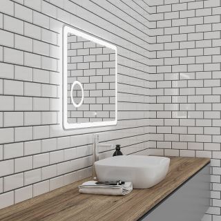 Зеркало с подсветкой Grossman Leo 169080 90см с подогревом и увеличительной линзой