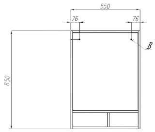 Зеркальный шкаф Акватон Йорк 50см белый/выбеленное дерево 1A170002YOAY0
