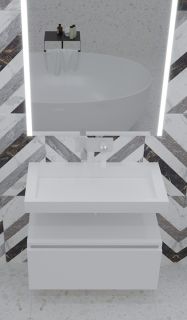 Ящик под столешницу Armadi Art Flat 80см белый 897-080-W