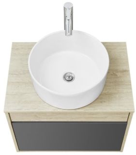 Тумба под раковину Акватон Лофт Урбан 65см дуб орегон/серый графит 1A254001LQX60