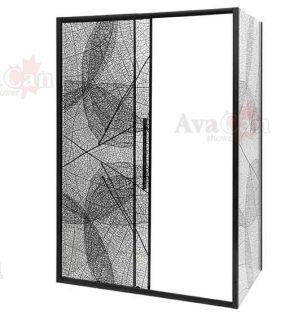 Душевой уголок AvaCan FB 120-140 + SB 100 чёрный