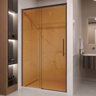 Душевая дверь Vincea Stella VDS-1ST120GSB, 1200, черный, стекло янтарь