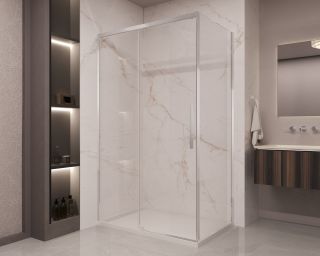 Душевой уголок Vincea Stella VSR-1ST8011CL, 1100*800, хром, стекло прозрачное