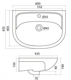 Мебельная раковина Santek Эллада 1WH110198 60см белый