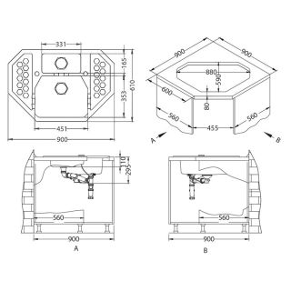Кухонная мойка Alveus 1108257 Sensual 60 Granital+ Chocolate-G03M 90x61