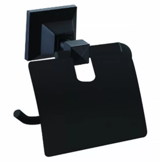 Бумагодержатель AZARIO ALTRE AZ-96010B с крышкой, черный матовый