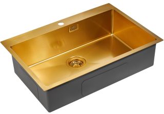 Мойка кухонная Paulmark Saar PM807551-BG брашированное золото
