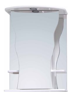 Шкаф-зеркало с подсветкой Onika Каприз 205511 правый 55см белый