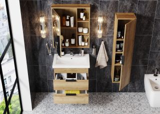 Шкаф-зеркало Onika Легран 206071 60см дуб галифакс