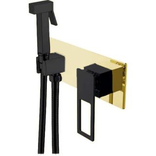 Гигиенический душ со смесителем Boheme Q 147-GB золото/чёрный