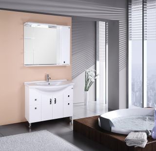 Шкаф-зеркало с подсветкой Onika Эльбрус 210004 правый 100см белый