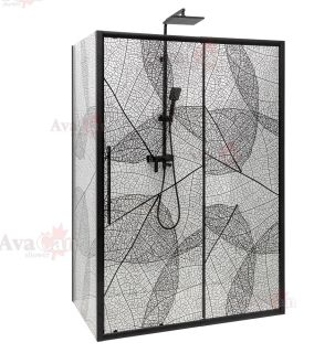Душевой уголок AvaCan FB 120-140 + SB 80 чёрный