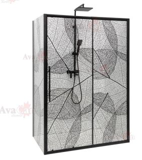 Душевой уголок AvaCan FB 140-160 + SB 100 чёрный