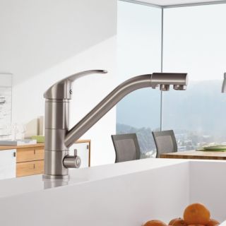 Смеситель для кухни Haiba HB4321-5 с подключением фильтра питьевой воды сатин