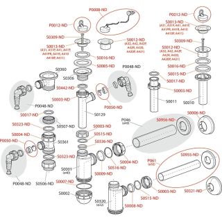 Сифон для раковины AlcaPlast ?32 с накидной гайкой 5/4" A430