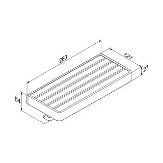 Держатель туалетной бумаги Damixa Jupiter DA77341900 двойной с полкой Черный Хром