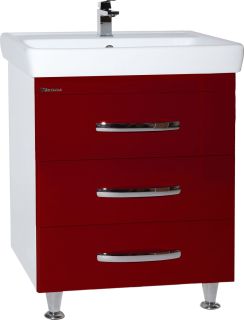 Тумба под раковину Bellezza Рокко 60см красный 00000010154
