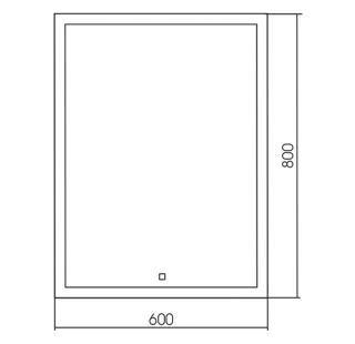 Зеркало Silver Mirrors Гуверт 60см белый ФР-1540