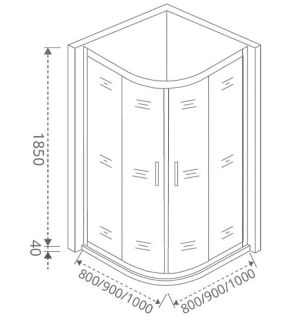 душевой уголок Good Door Neo R-80-С-CH