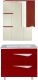 Тумба под раковину Bellezza Эйфория 85см красный 00000010225