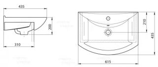 Мебельная раковина Santeri Грация 60 см белый