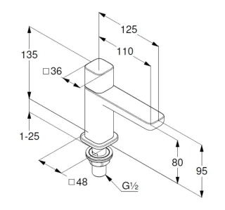 Смеситель для раковины Kludi Renon 42118N175 брашированная бронза