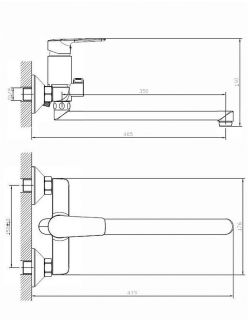 Смеситель для ванны/душа Orange Sofi 2.0 M46-211cr с душевым набором