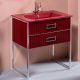 Тумба под раковину Armadi Art Monaco 80см бордо/хром 866-080-RCR