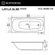 Гидромассажная ванна WHITECROSS Layla Slim 0122.180080.100.NANO.CR 180x80 см Nano хром