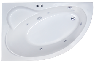 Гидромассажная ванна Royal Bath Alpine Standart 140x95см левая белый RB819103ST-L