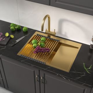 Сушилка для посуды, ролл-мат Reflexion Arno RX3032GD брашированное золото