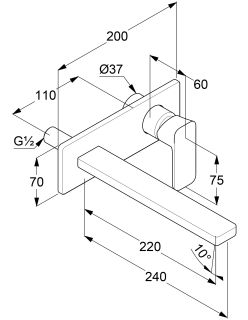 Смеситель для раковины Kludi Renon 42245N575 брашированный никель