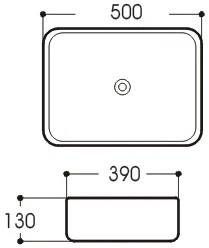 Раковина накладная Aquatek Вега 50см белый AQ5515-00