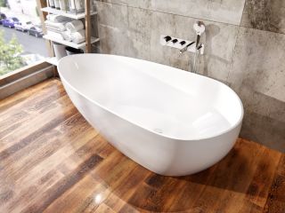 Ванна из искусственного камня AquaStone Бона 166x83см белый