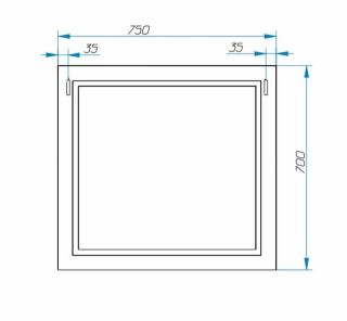 Зеркало Эстет Bali Classic ФР-00002234 75см белый