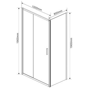 Душевой уголок Vincea Garda VSR-1G8010CH 100x80 см