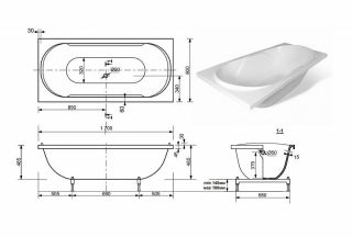 Ванна из литьевого мрамора Эстет Astra silk ФР-00014523 170x80см белый матовый