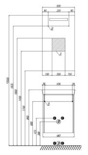 Зеркальный шкаф Акватон Йорк 55см белый/ясень фабрик 1A173202YOAV0