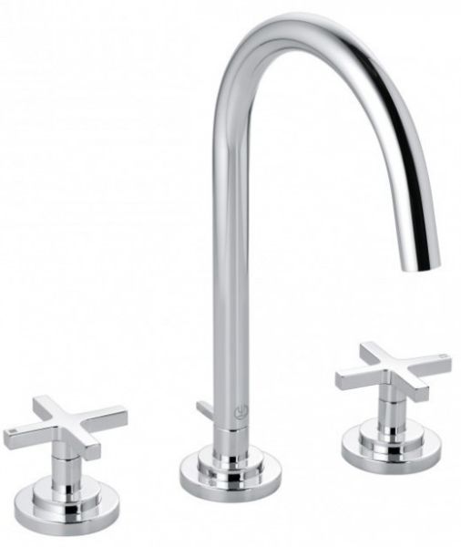 Смеситель для раковины Kludi Nova Fonte Classic на три отверстия хром 201430520
