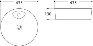 Раковина Art&Max 43см белый AM-78111
