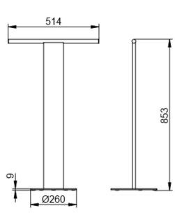 Напольный полотенцедержатель Keuco 04987370101 черный