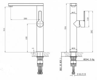 Смеситель для кухни ZORG Steel Hammer SH 7028 INOX