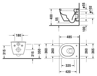 Унитаз Duravit Darling New 2549090000 подвесной белый