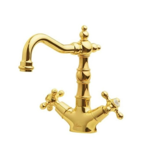 Смеситель для раковины Boheme высокий  SW золото